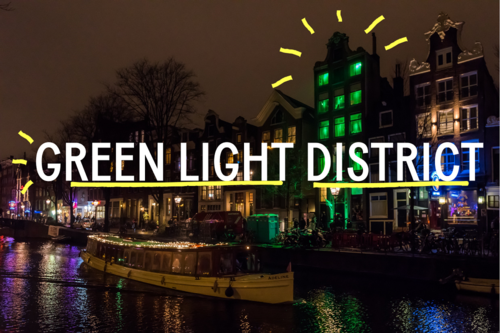 De Wallen kleuren groen door Green Light District