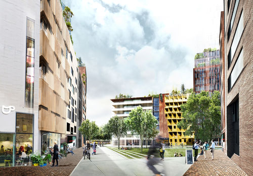 Een vergroting van het centrum