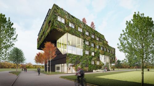 Bouw biodivers 'Groene Long' van Aeres Hogeschool gestart