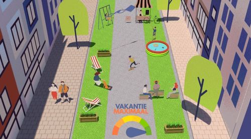 Vakantie vieren in eigen straat